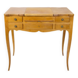 Vanity With Bulit In Drawers & Mirror Made In Light Mahogany From 1920s