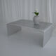 Table basse en aluminium brossé sculptural