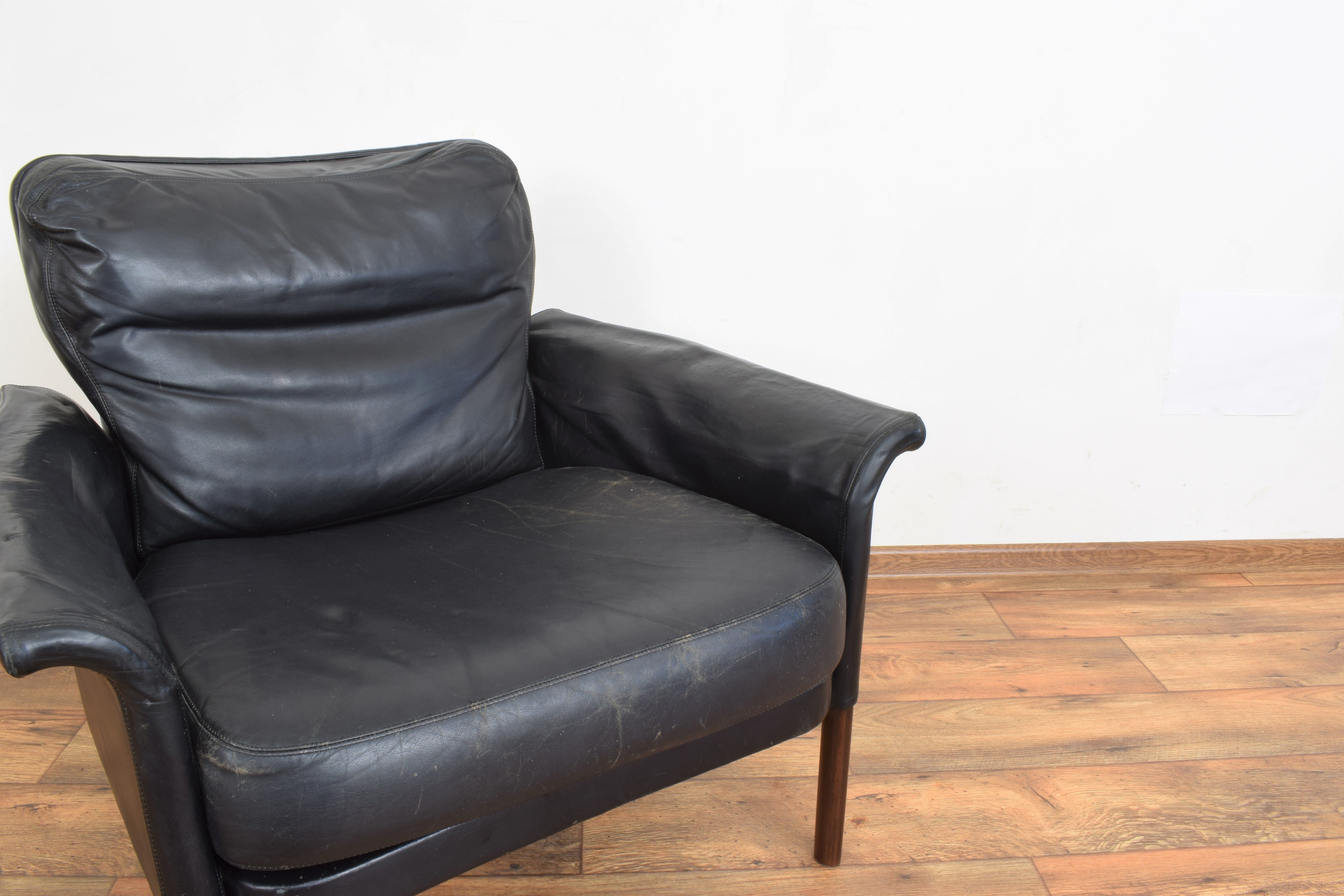 Danish Teak & Leather Armchair