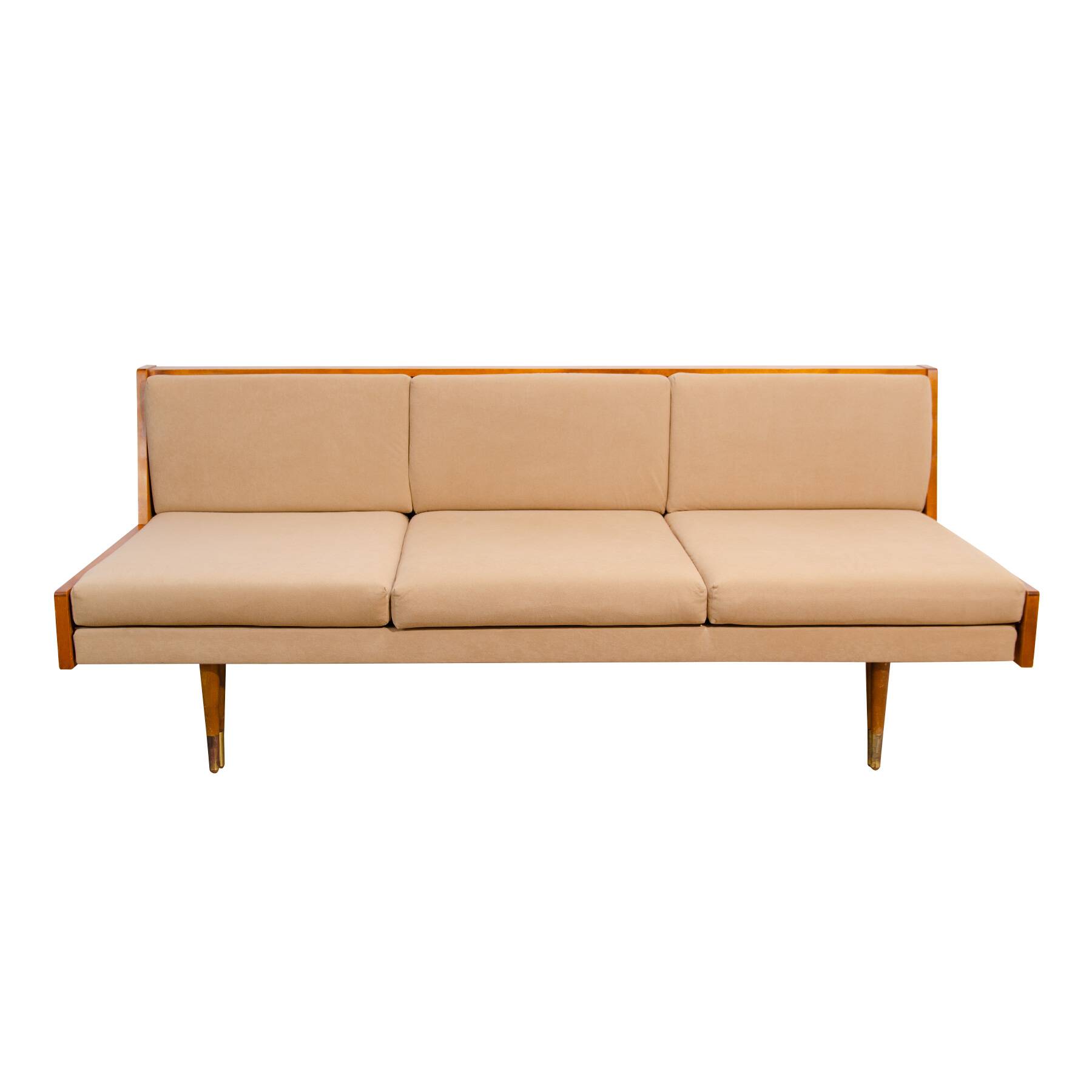Canapé pliant de style scandinave du milieu du siècle par Sedláček & Vyčítal, 1960, Tchécoslovaquie