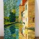 Reflets du château, huile sur toile, signé P.V. Sabatier 1940