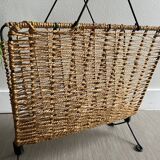 Scoubidou magazine rack / vintage rope
