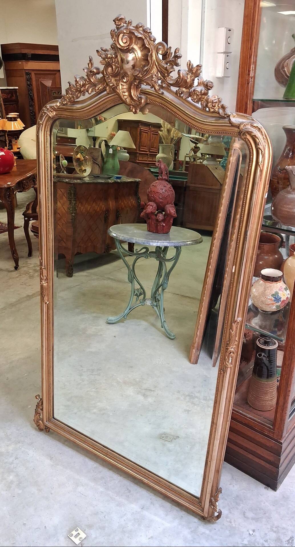 Large Louis XV style fireplace mirror
