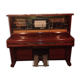 Piano mécanique "pianola" marque Farrand et 300 rouleaux (fonctionnel)