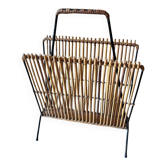 Rattan magazine rack