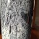 Large blown glass roller vase with speckled gray/purple camaieu decor