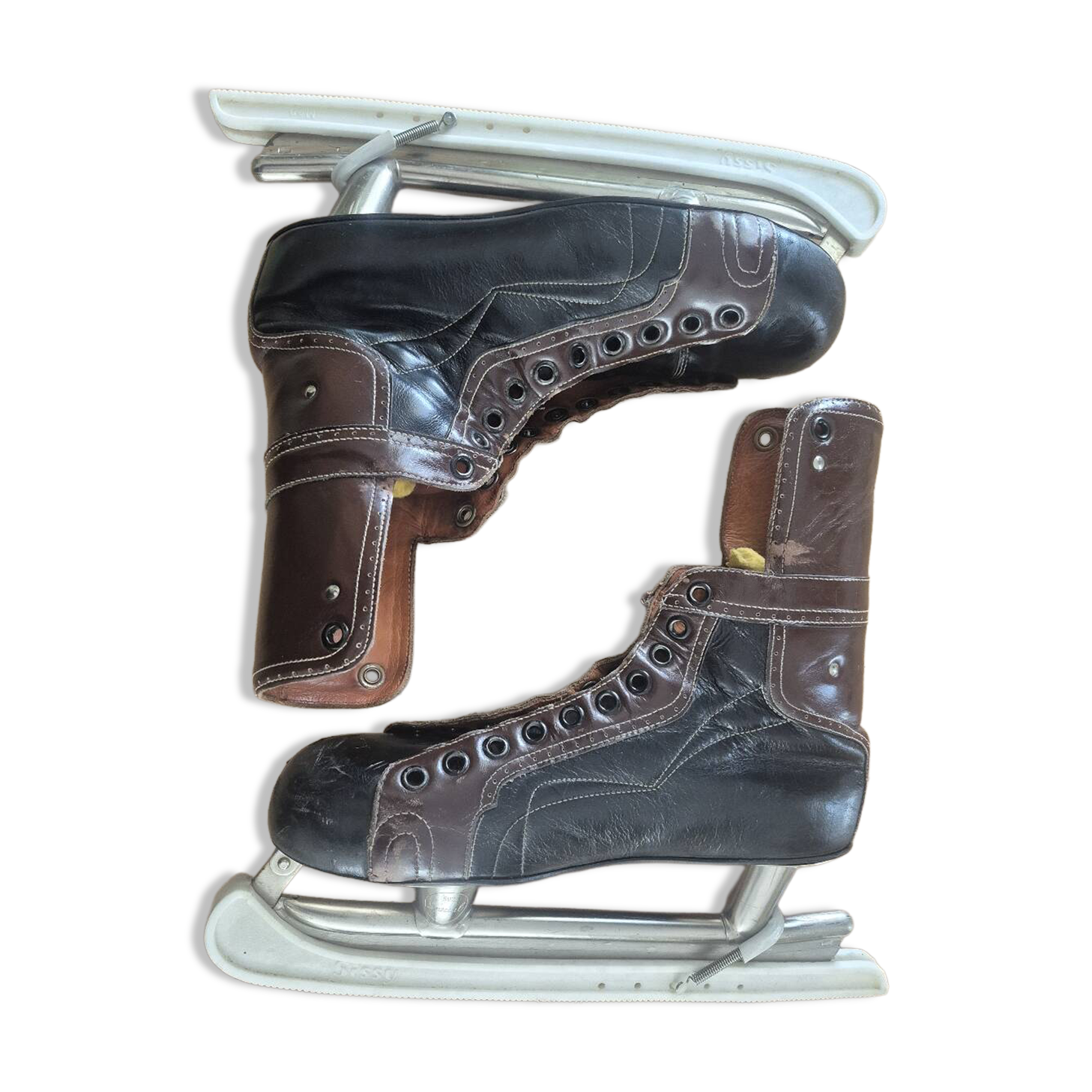 Vintage leather ice skates Kovopol
