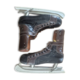 Patins à glace vintage en cuir Kovopol