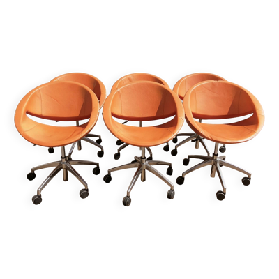 Suite de 6 fauteuils de bureau Mya, Aresline
