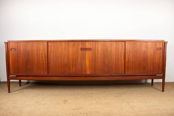 Très Grande Enfilade Danoise 255 cm en Teck 1960.