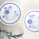 Dessert plates x 5, Saint Amand, hand-painted pattern, floral, French manufacture, vintage