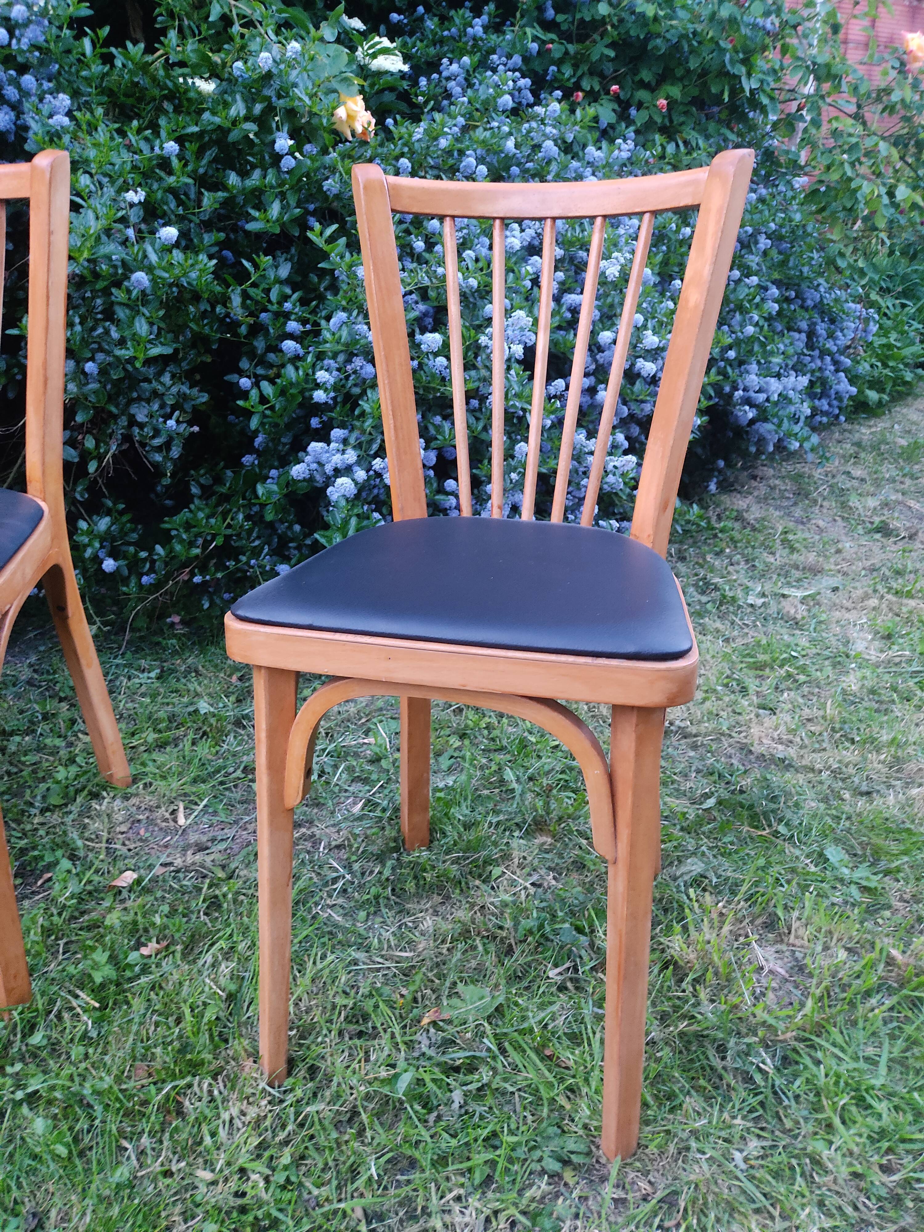 Set of 3 baumann bistro chairs n°12