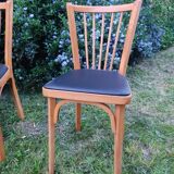 Set of 3 baumann bistro chairs n°12
