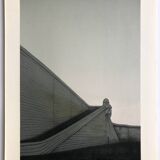 Set of 4 original lithographs by Alain le Foll, 1978. Architecture