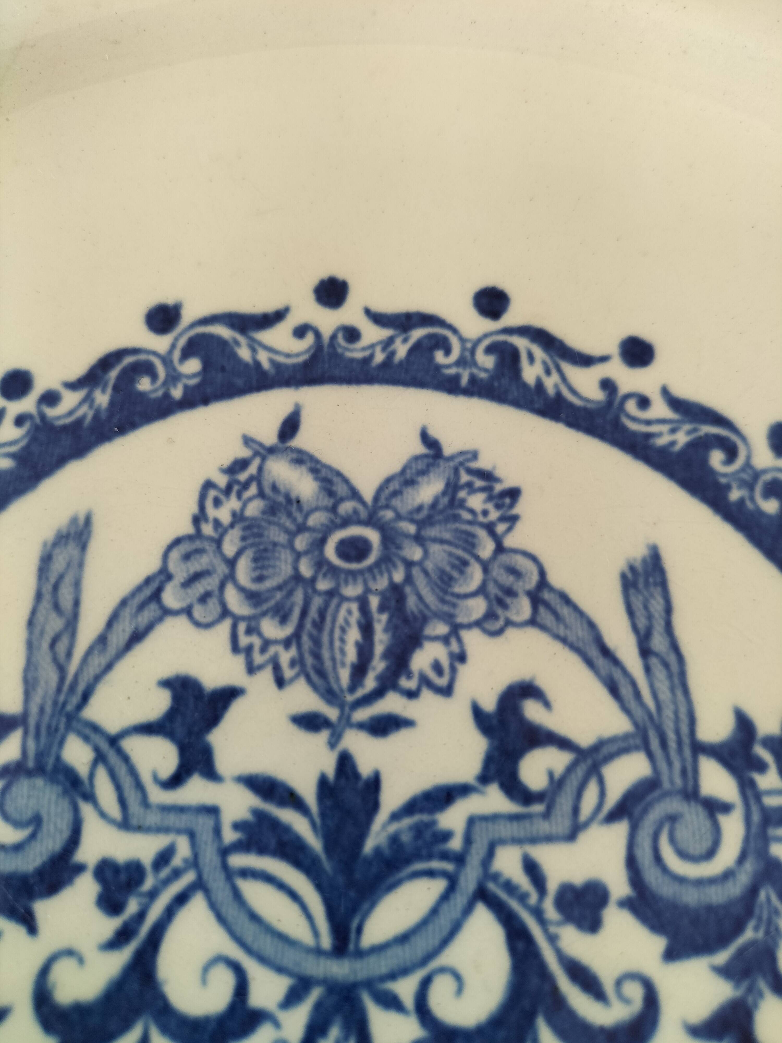Gien plate – Rouen decor with tapered valances – Old stamp 1920