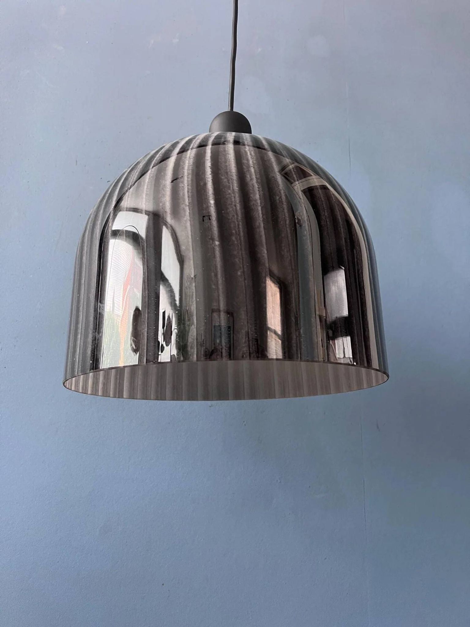 Mid-century glass hanging lamp by Peill and Putzler