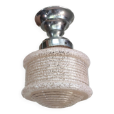 Ancien globe plafonnier suspension verre de Clichy