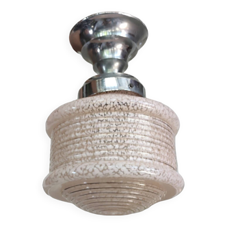 Old globe ceiling light suspension glass from Clichy