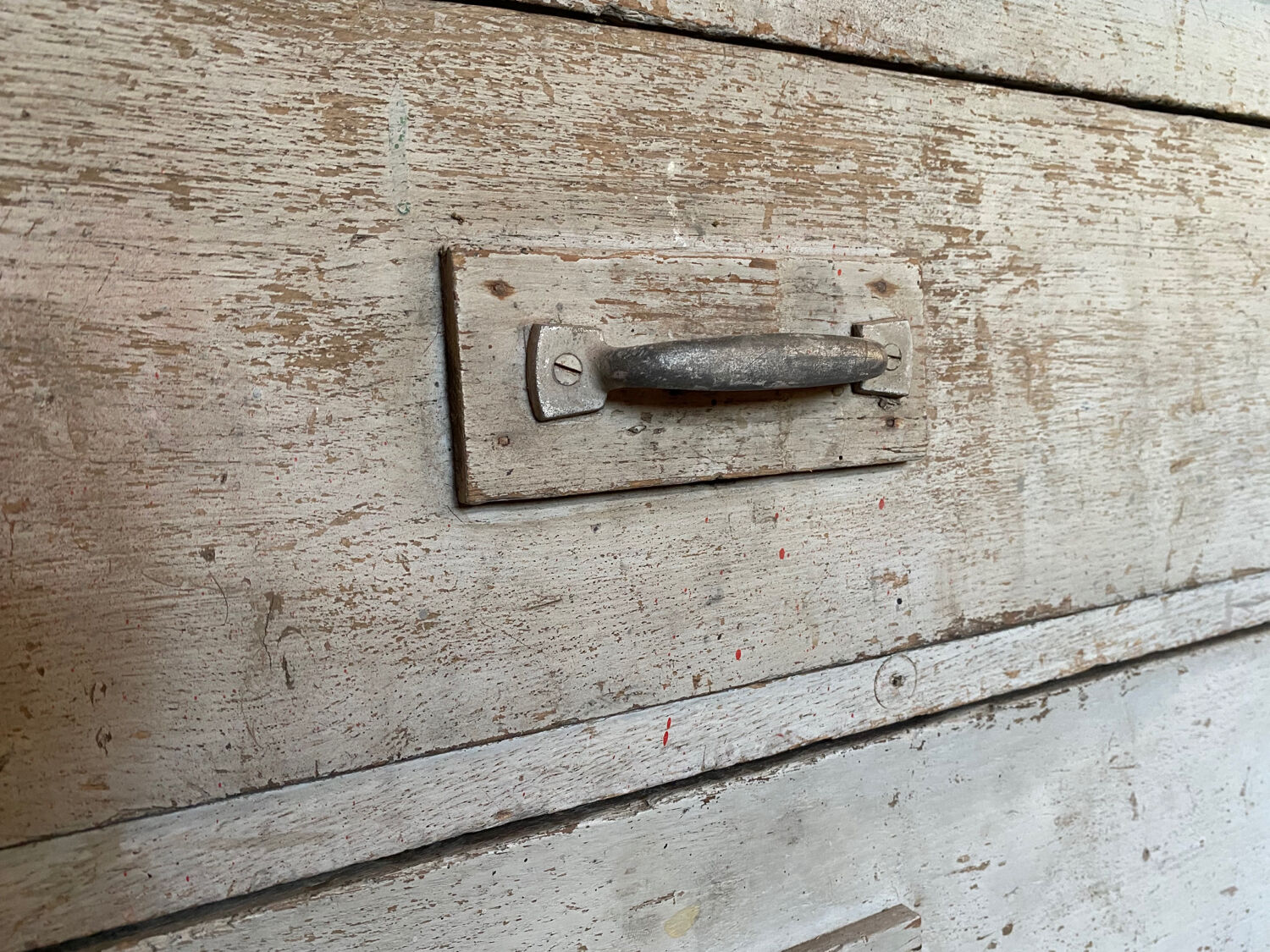 Patinated wooden workshop furniture