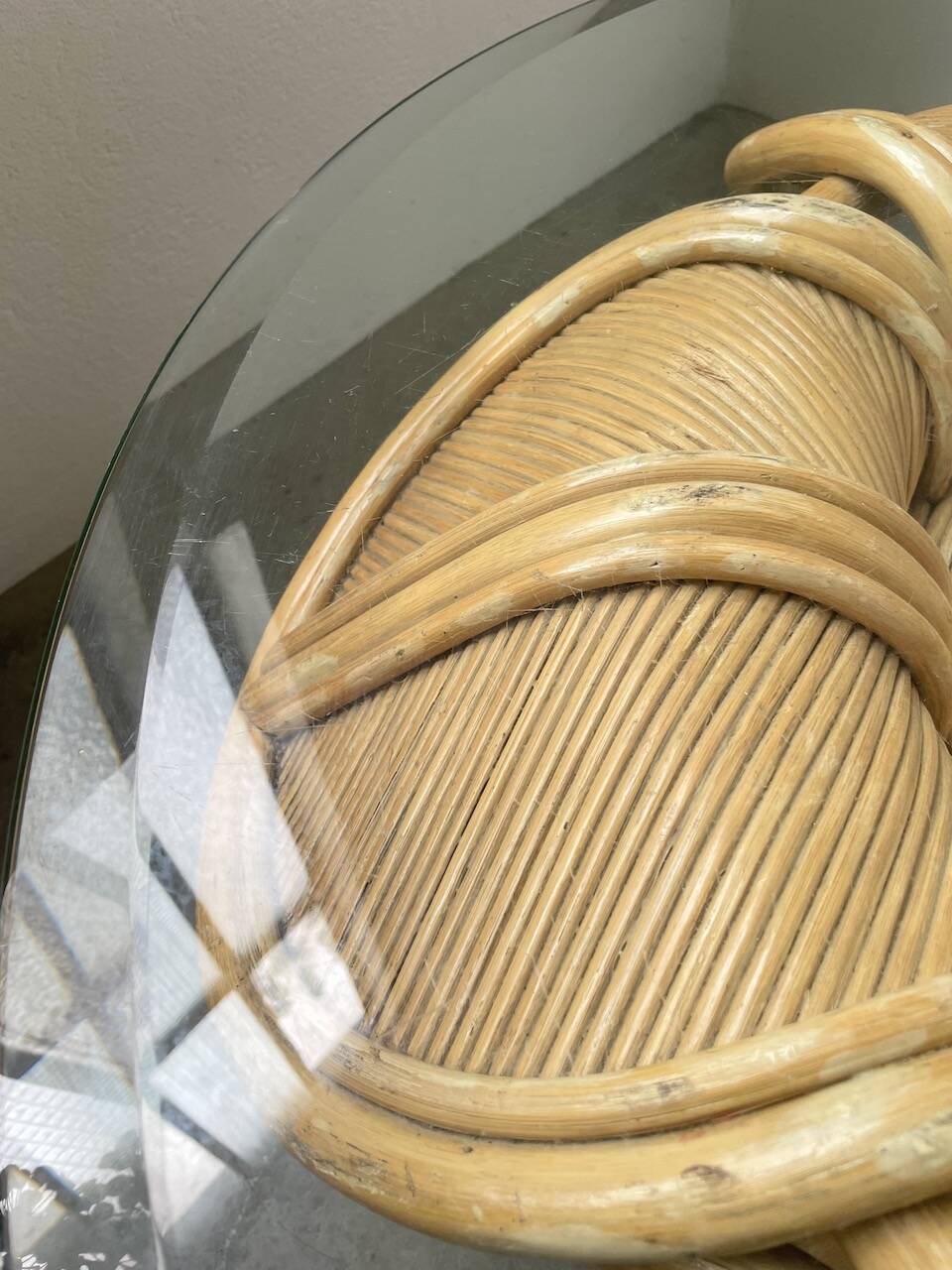 Vivai del sud “flower” rattan coffee table