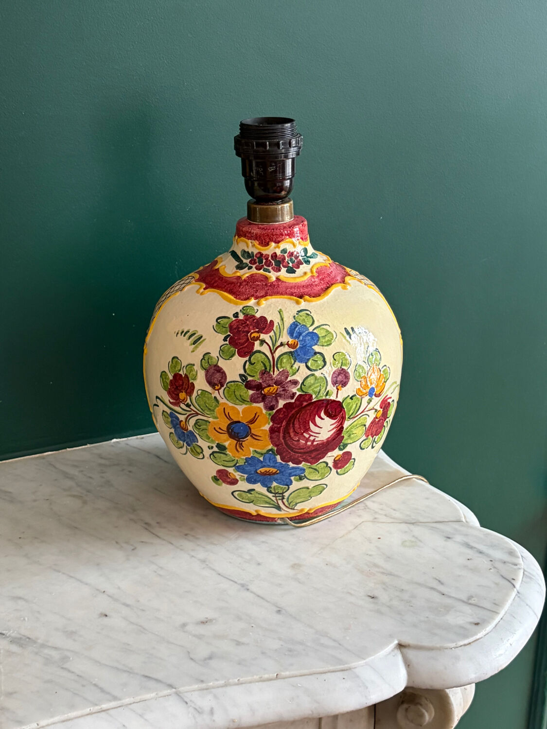 Pied de lampe en céramique