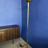 Lampadaire laiton et travertin 1970