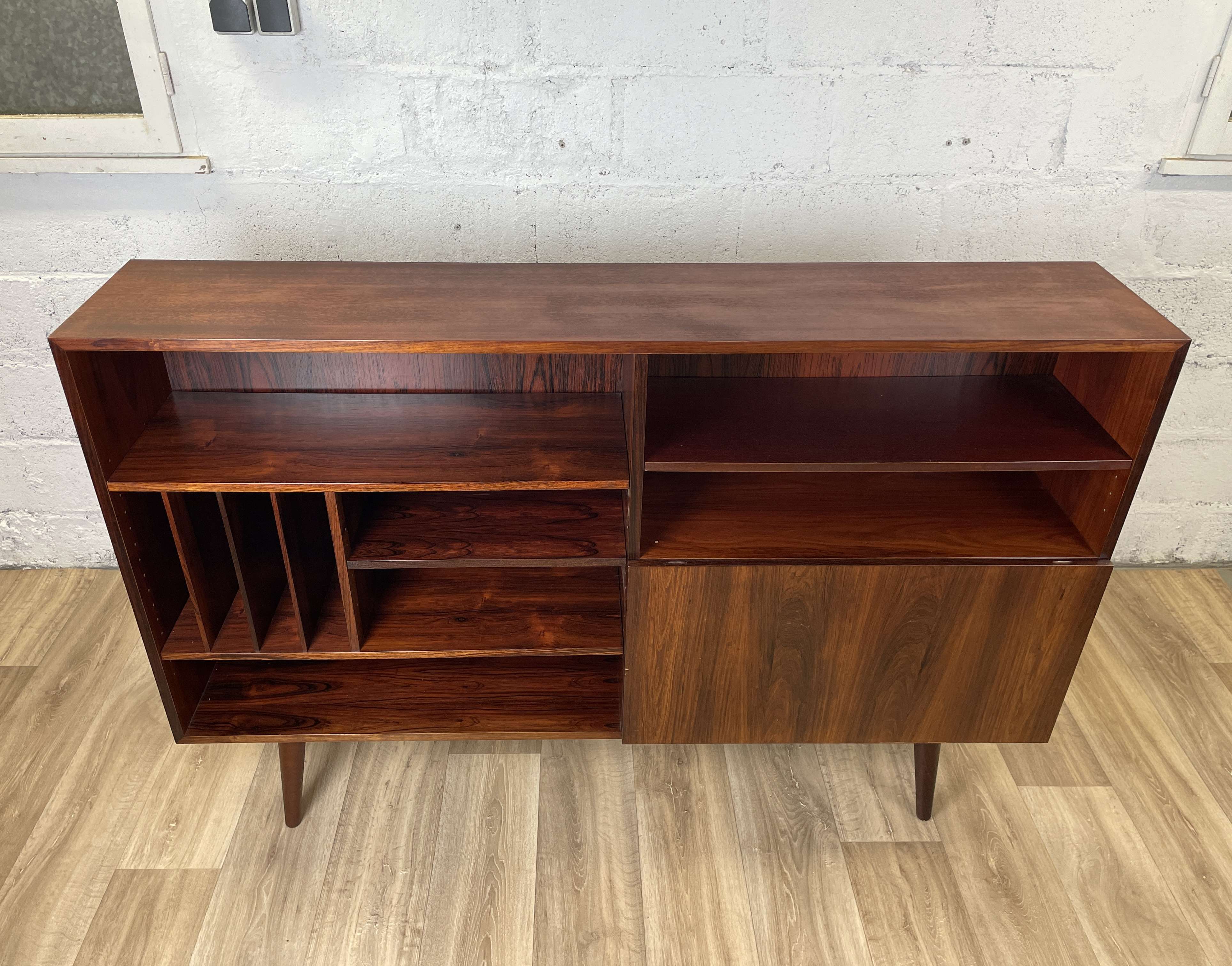Vintage Scandinavian rosewood bookcase by Ib Kofod-Larsen, 60s