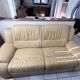 Set of 2 Beige 2/3 Seater Sofas - Classic/Club Style