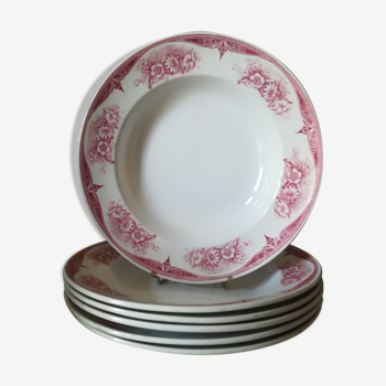 Set de 6 assiettes creuses terre de fer par Boch