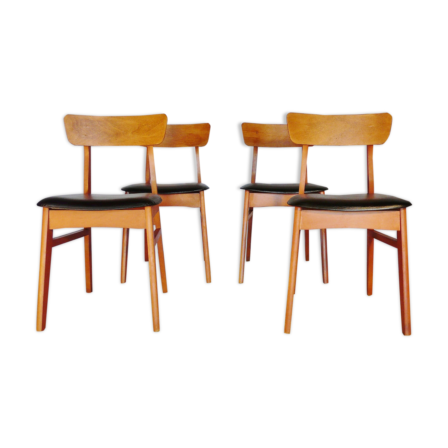 Set of four scandinavian chairs