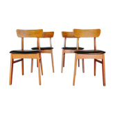 Set of four scandinavian chairs