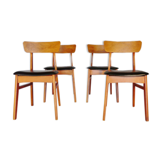 Set of four scandinavian chairs
