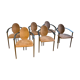 Lot de 6 chaises en métal cuivré et Nubuck de Starck pour Belgo Chrom