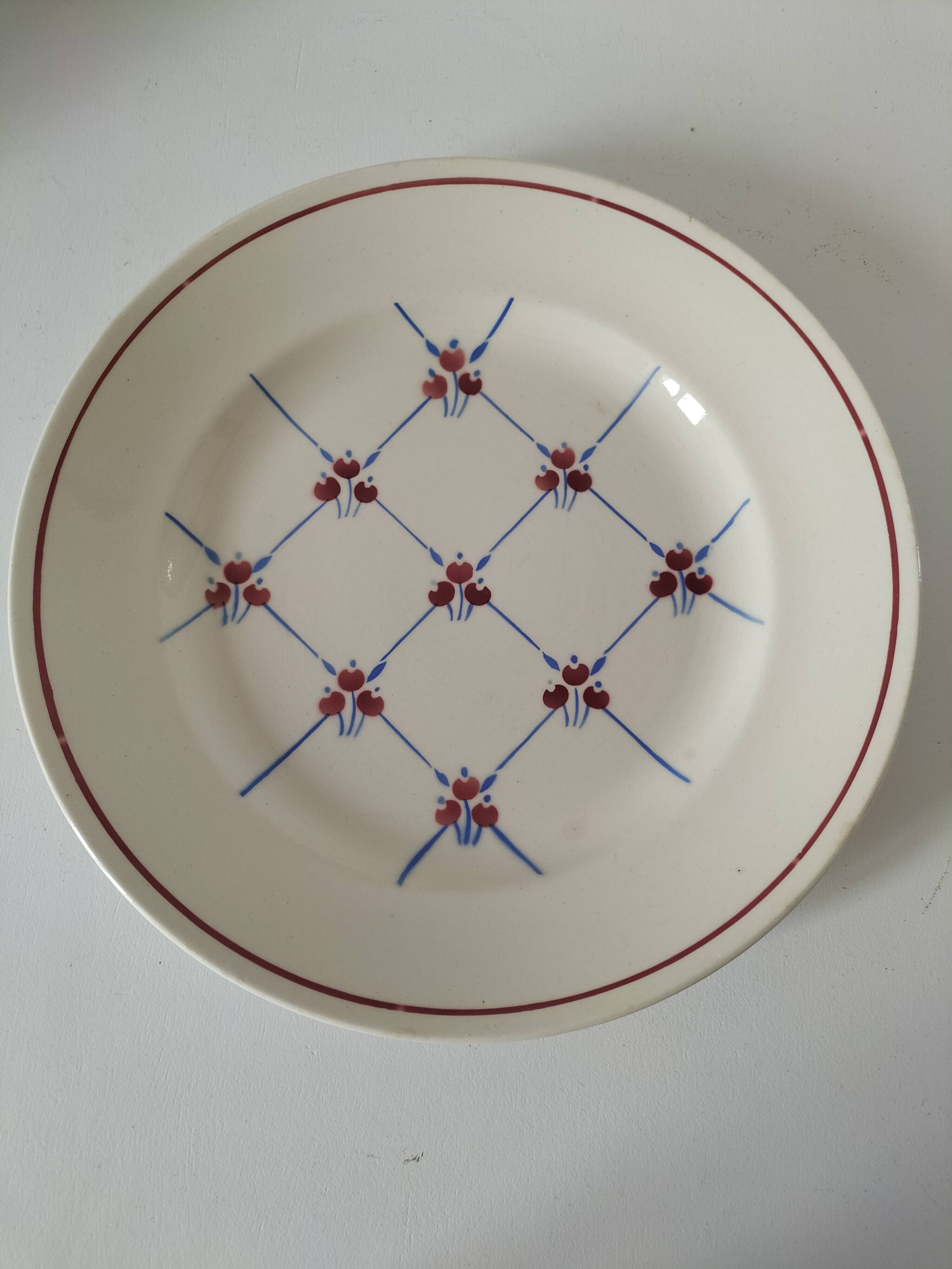 Large antique platter Badonviller Fénal Normandy pattern