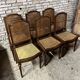 Series of 6 Louis XVI style chairs in walnut circa 1880