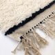 Moroccan Berber carpet blessed ouarain ecru with colored lines 236x160cm