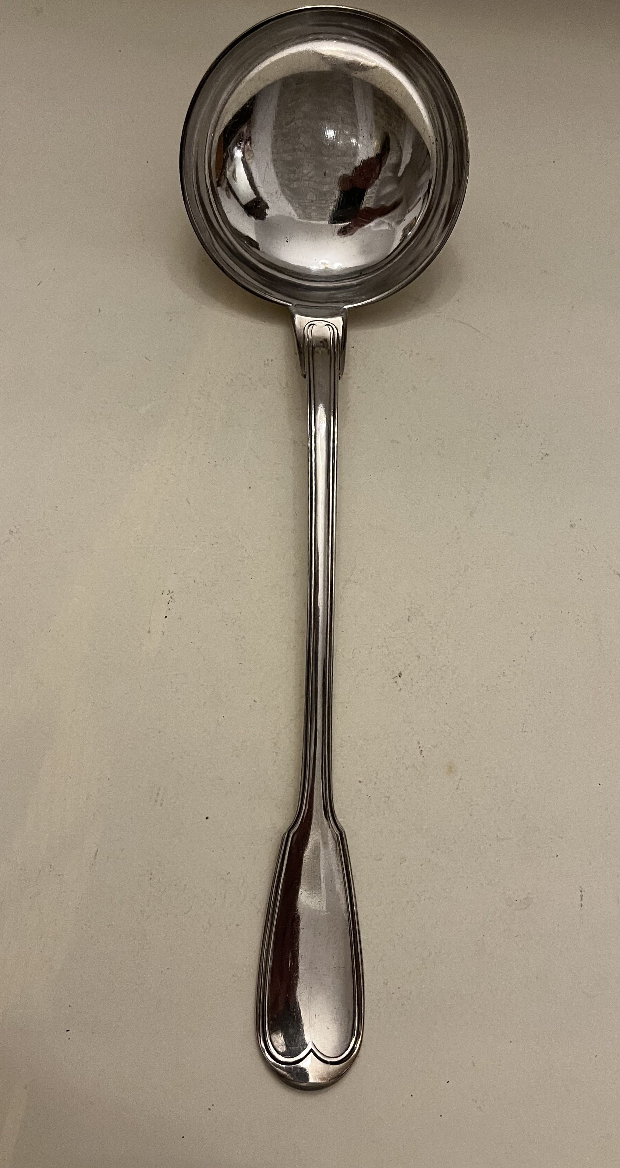Silver metal ladle