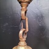 Pair of holophane glass pendants