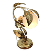 vintage lamp with golden leaves