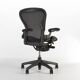 Chaise de bureau noire Herman Miller Original Chadwick & Stumpf Aeron B