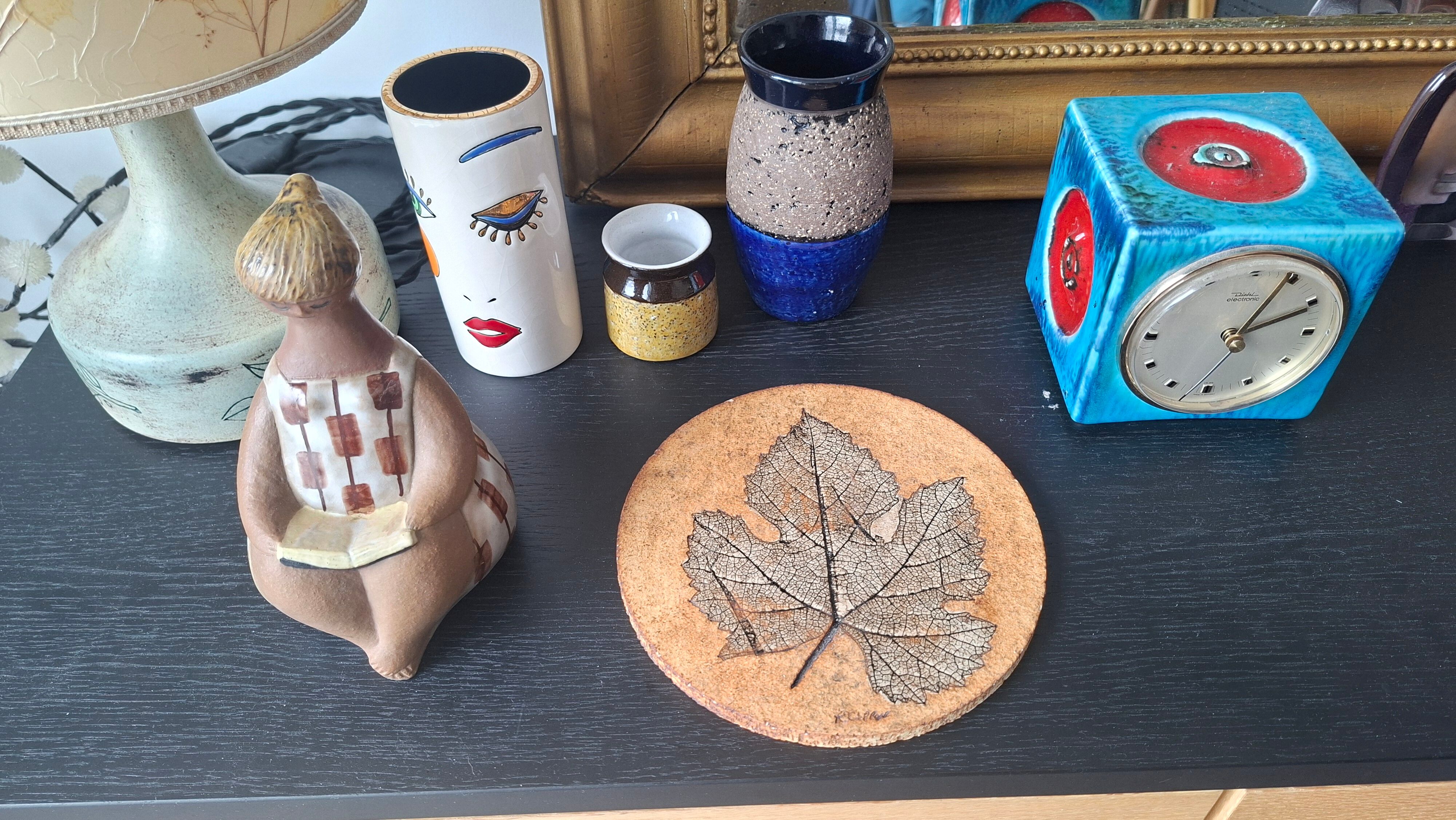 Wall ceramic leaf by Roger Capron, France 1960s-70s