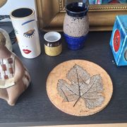 Wall ceramic leaf by Roger Capron, France, 1960s-70s.