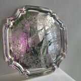 Round silver tarnish-resistant tray