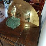 art deco brass and glass wall lamp attributed to Jean Perzel