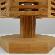 Pine table lamp by Pelle Snickare, Sweden, 1970s