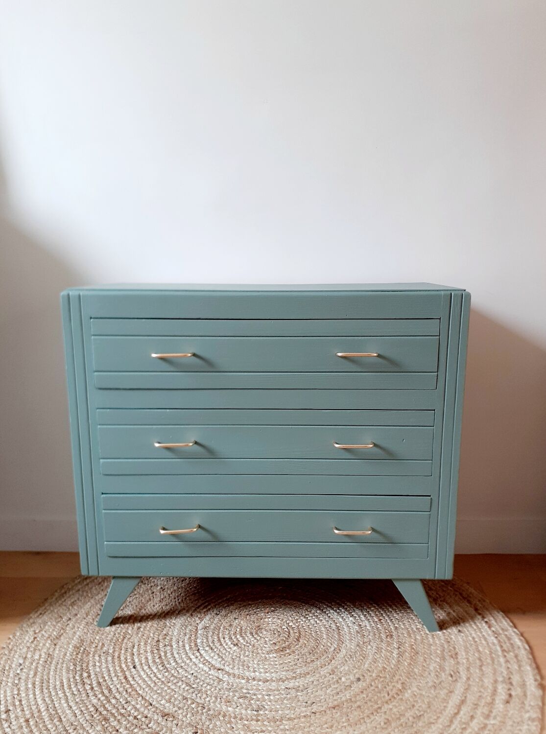 Vintage chest of drawers compass feet