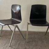 Pair of Pagholz-Germany industrial chairs from the 50s-60s