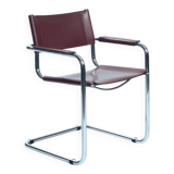 Chaises Bauhaus en cuir, Fasem 1980s