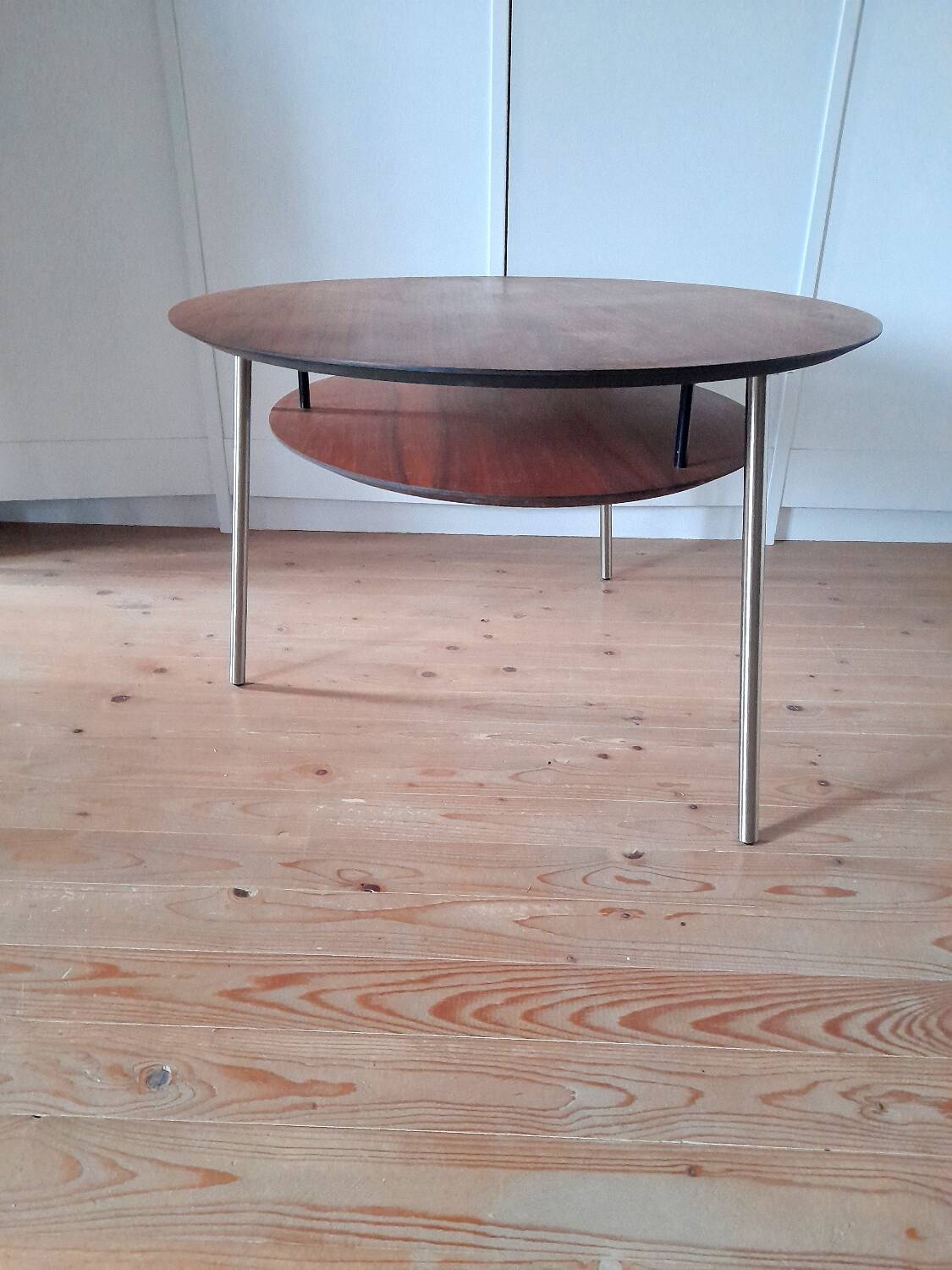 Beautiful Danish oval tripod coffee table
