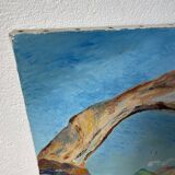 Oil on panel Etretat